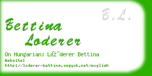 bettina loderer business card